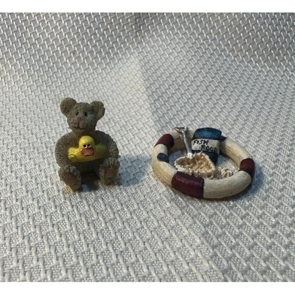 Boyds Bear Goldies Fish Bowl With Sushi McNibble Treasure Box Trinket Keeper - Picture 3 of 7